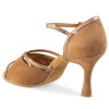 Chaussures de danse Rummos "Selma"Nubuck marron clair et glitter