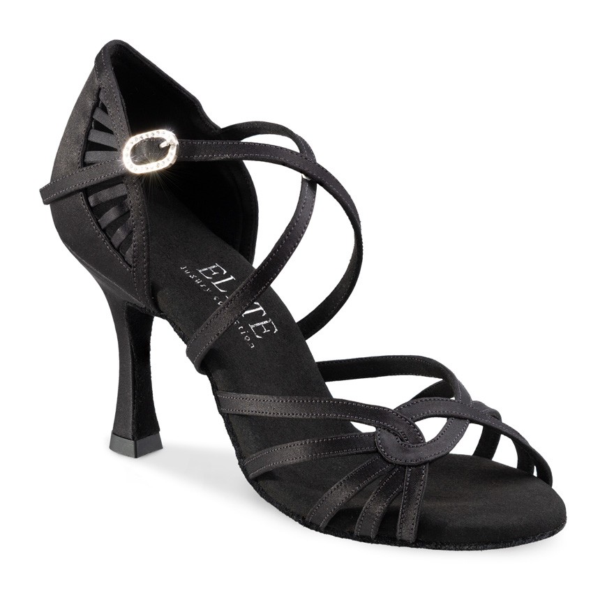 Chaussures de danse professsionnelles Elite Rummos "Eris" satin noir