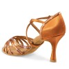 Chaussures de danse professionnelles Elite Rummos "Eris" satin tan et strass