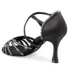 Chaussures de danseprofesssionnelle Elite Rummos "Eris" satin noir et strass