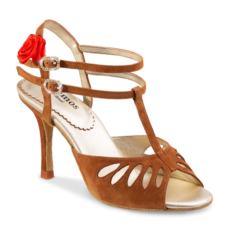 Chaussures de danse Rummos "Pasion" nubuck marron camel