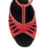 Chaussures de danse Rummos "Pasion" cuir rouge imitation peau de serpent