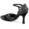 Chaussures de danse Rummos "Nora" nubuck noir strassé