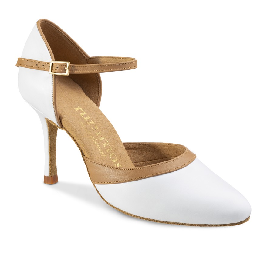 Chaussures de danse Rummos "Brenda" cuir blanc