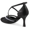 Chaussures de danse Rummos "Agata" cuir noir imitation peau de lézard