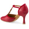 Chaussures de danse Rummos "Karen" cuir rouge imitation peau de serpent