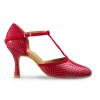 Chaussures de danse Rummos "Karen" cuir rouge imitation peau de serpent