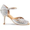 Chaussures de danse Rummos "Stella" cuir et glitter argent