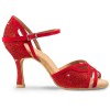 Chaussures de danse Rummos "Claire" nubuck et glitter rouge