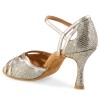 Chaussures de danse Rummos "Claire" cuir et glitter or platine