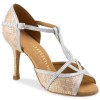 Chaussures de danse Rummos "Santigold" cuir beige imitation peau de serpent