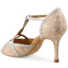 Chaussures de danse Rummos "Santigold" cuir beige imitation peau de serpent