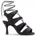 Chaussures de danse Rummos "Tina" cuir noir glitter