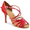 Chaussures de danse professionnel Rummos "Luna" satin rouge et strass