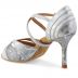 Chaussures de danse professionnel Elite Rummos "Paloma" cuir argent marbré et cuir argent imitation peau de serpent