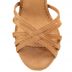 Chaussures de danse Rummos "Maryline" cuir tan marbré or et daim tan