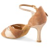 Chaussures de danse Rummos "Kamila" daim tan et cuir or