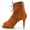 Chaussures de danse kizomba Label Latin " Alexa" caramel 