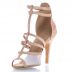 Chaussures de danse kizomba Label Latin " Tina" Glitter or et tulle