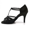 Chaussures de danse salsa Label Latin "Alma" Satin noir