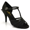 Chaussures de danse salsa Label Latin "Alma" Satin noir