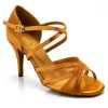 Chaussures de danse salsa Label Latin "Nathalia" Satin tan