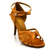 Chaussures de danse salsa Label Latin "On 1" Satin tan