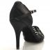 Chaussures de danse salsa Label Latin "Vera" Satin noir et strass