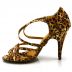 Chaussures de danse salsa Label Latin "Helene" Satin léopard