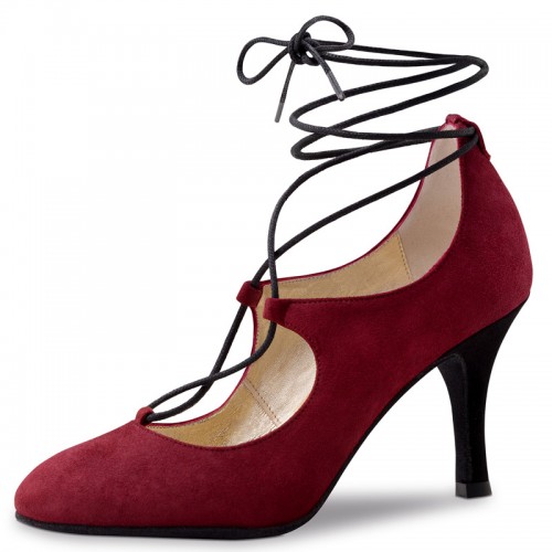 Chaussures de danse Nueva Epoca Werner Kern "Dunja" daim bordeaux