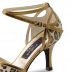 Chaussures de danse Nueva Epoca Werner Kern "Saskia" Cuir or et cuir motifs léopard