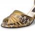 Chaussures de danse Nueva Epoca Werner Kern "Saskia" Cuir or et cuir motifs léopard