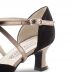 Chaussures de danse Werner Kern "Holly" 5,5 cm cuir or et daim noir