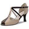 Chaussures de danse Werner Kern "Holly" 6,5 cm cuir noir et beige