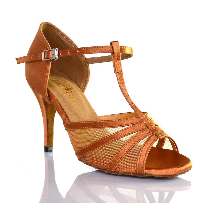 Chaussures de danse Label Latin "Alma" satin tan