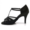 Chaussures de danse Label Latin "Alma" satin noir