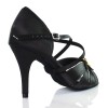 Chaussures de danse Label Latin "Diamond" satin noir