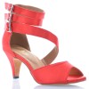 Chaussures de danse Label Latin "Isabella" satin rouge