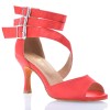 Chaussures de danse Label Latin "Isabella" satin rouge