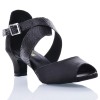 Chaussures de danse Label Latin "Label Latin" satin noir et simili cuir imitation peau de serpent