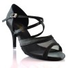 Chaussures de danse Label Latin "Luna" satin noir et tulle