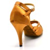 Chaussures de danse Label Latin "Maeva" satin tan et strass