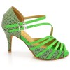 Chaussures de danse Label Latin "Mandy" satin vert