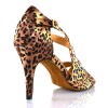 Chaussures de danse Label Latin "Mica" satin léopard