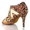 Chaussures de danse Label Latin "Monica" satin léopard