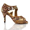 Chaussures de danse Label Latin "Monica" satin léopard