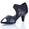 Chaussures de danse Label Latin "Monica" satin noir