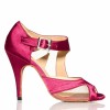 Chaussures de danse Label Latin "Monica" satin bordeaux