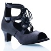 Chaussures de danse Label Latin "So boot" satin noir