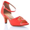 Chaussures de danse Label Latin "Strass" satin rouge